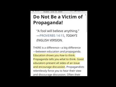 JW.Org- “Do Not Be a Victim of Propaganda!” (An exJW’s brief closer look)