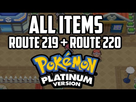EVERY Item in Route 219 & 220 - Pokémon Platinum