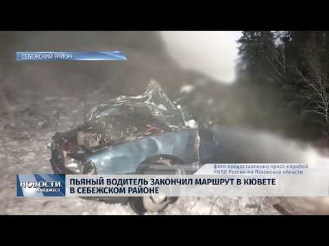 Новости Псков 10.02.2020 / Пьяный водитель закончил маршрут в кювете в Себежском районе