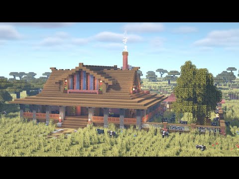 Minecraft Tutorial - How to Build a Country Farm House