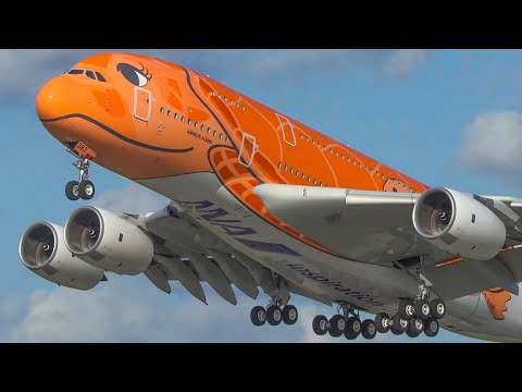 60 MINUTES PURE AVIATION - FRENCH & GERMAN PLANES ONLY - AIRBUS A380, A330 ... (4K)