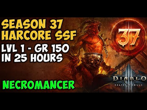 Level 1 - GR 150 Necromancer Season 37 start in 25 hours Hardcore SSF EU Region