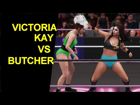GLOW 1985 Victoria Kay vs Butcher - Knockout Match