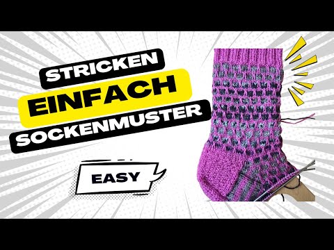 Super easy sock pattern knitting