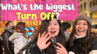 "What's the biggest turn off?" China street interview! what Chinese girls dislike about guys??