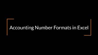 Accounting Number Format tip in Excel