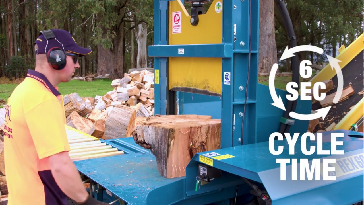 REX 600X Firewood Processor Australian Made by Whitlands Engineering