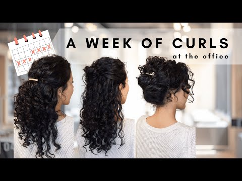 A WEEK OF CURLS FOR THE OFFICE | WOMEN'S HAIRSTYLES |...