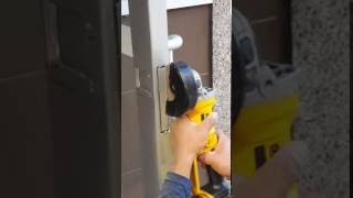 Adams Rite deadbolt cut out (Wells Fargo Bank )