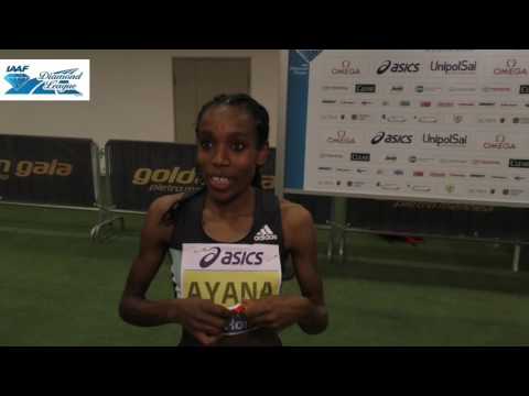 Almaz Ayana talks to us after re writing the Golden Gala record books