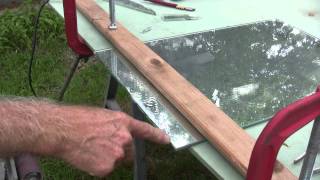 How to sand a mirror  to remove sharp edges and bad glass cuts