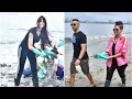 Nora Fatehi Sussanne Khan Neha Dhupia At Pragya Kapoor S Mahim Beach Clean Up Drive SpotboyE