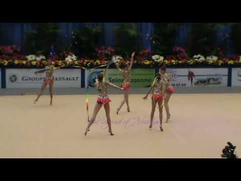 RUSSIA 3 ribbons 2 hoops - 2012 Corbeil (Friday evening demo)