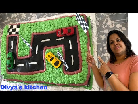 Number 5 Car Cake | Trending Number Cake | Eggless Cake Recipe | Divya's Kitchen