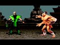 Reptile Glitchy Finishing Moves On Bosses Mortal Kombat 1 SNES Super Nintendo