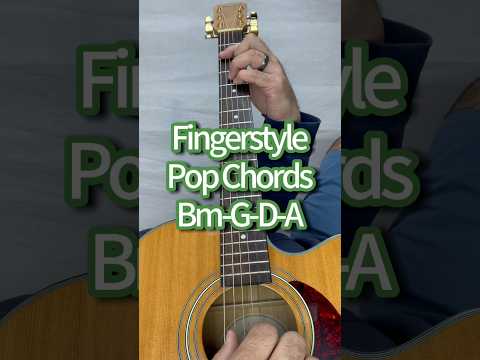 Simple fingerstyle beautiful pop guitar chords Bm-G-D-A