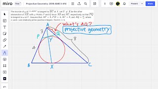 Projective Geometry: 2018 AIME II #14