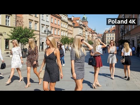 Walking Tour of Poland 🇵🇱 | Exploring Warsaw Streets & Old Town in 4K UHD