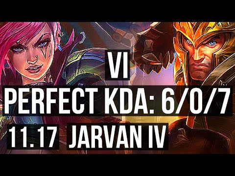 VI vs JARVAN IV (JUNGLE) | 6/0/7, 500+ games, 900K mastery, Dominating | NA Master | v11.17