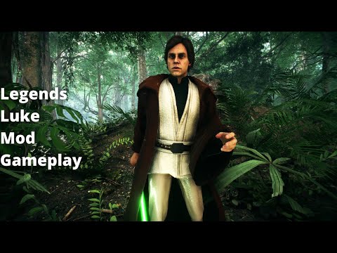 Star Wars Battlefront II - Legends Luke Mod Gameplay (Guide to the Force)