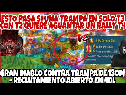 ESTO PASA SI UNA TRAMPA EN SOLO DE T3 CON T2 QUIERE AGUANTAR UN RALLY T4 - EPICO - LORDS MOBILE ES