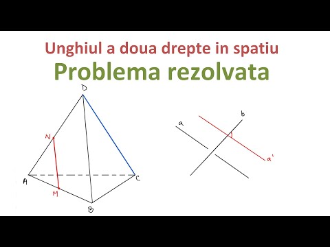 Unghiul a doua drepte in spatiu - Problema rezolvata