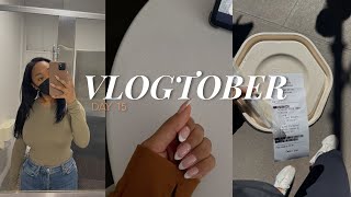 VLOGTOBER DAY 15🍁| productive day in my life, nail routine , lash clients and fridge restock