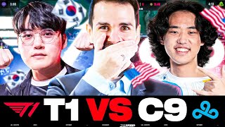 T1 vs C9 WORLDS🏆CE MOVE MASTERCLASS M' A FAIT HURLER