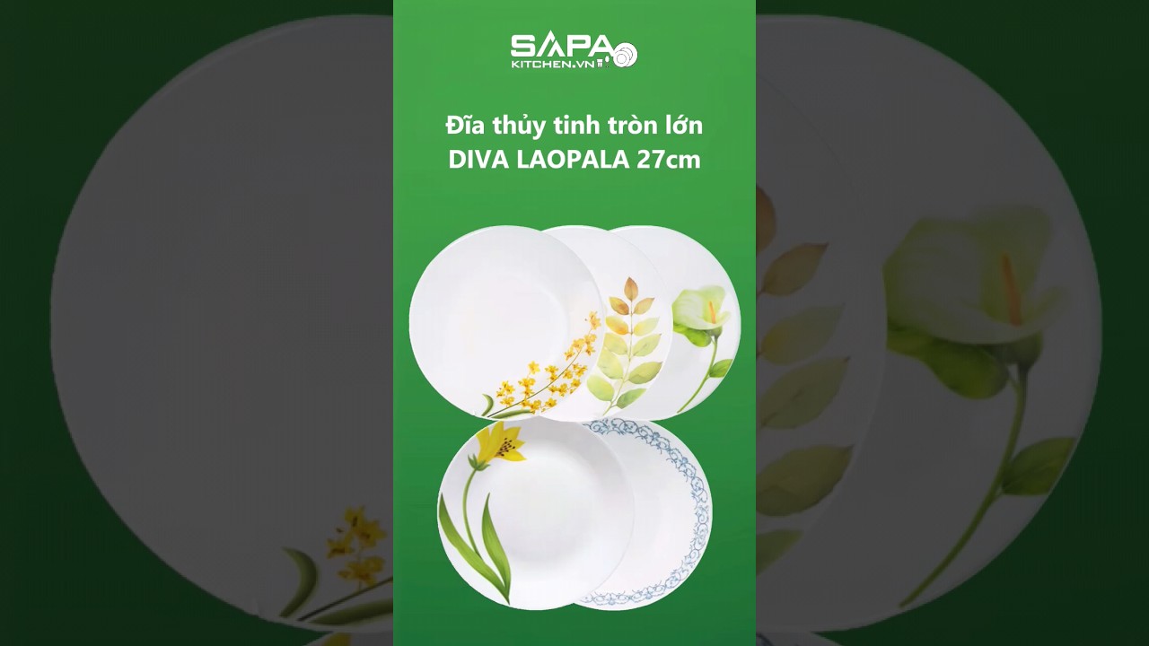 Đĩa thủy tinh tròn lớn Diva Laopala 270