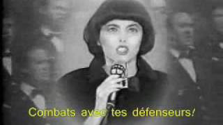Mireille Mathieu singing La Marseillaise (with lyrics)