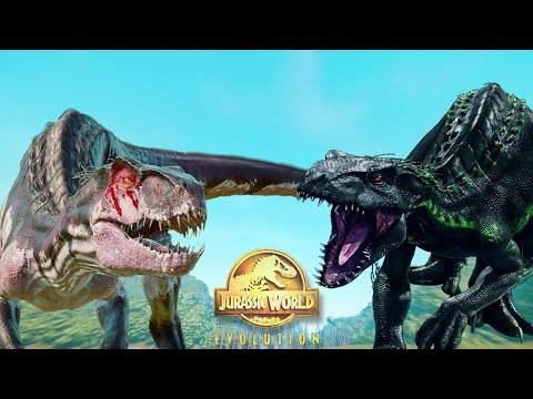 INDOMINUS REX  vs. INDORAPTORS  --  EPIC BATTLE ROYALE  -  DINOSAUR FIGHT  -  BREAKOUT  [4K 60FPS]