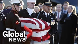 Body of George H.W. Bush arrives in Maryland ahead of state funeral