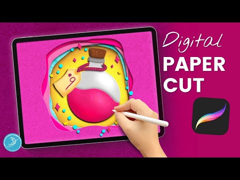 Draw with me! 🧪 Love POTION digital papercut in Procreate!