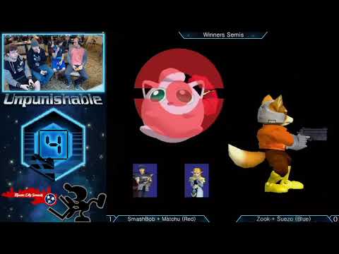 Unpunishable 4 - SmashBob SquarePands & Matchu (Red) vs Zook & Suezo (Blue) - Melee Doubles