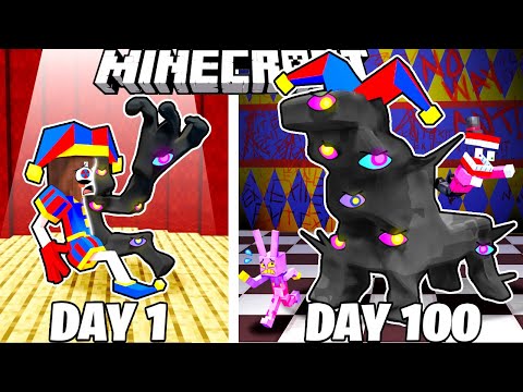 🔥ULTIMATE SURVIVAL: 100 Days as POMNI in Hardcore Minecraft!🔥