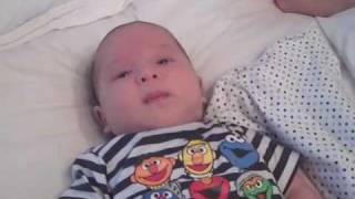 Baby Left Alone while Daddy Sleeping