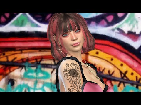 sims game cc download dyed-hair female Nina Baumann by Bonita100 Cas Video Preview