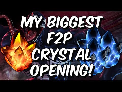 My Biggest Free To Play Crystal Opening! - Multiple 3 + 4 Star! - Marvel Contest Of Champions
