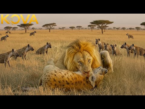 Lion's Fury: Relentless Fight After Hyenas Harm The Cubs | Animal Fight