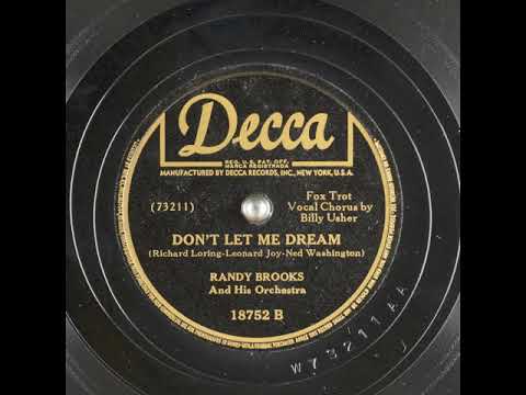 Don't Let Me Dream (1945) - Billy Usher