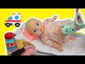 Perfectly Cute baby doll Breaks her leg and Goes to the Hospital in Ambulance
