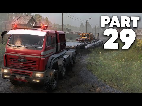 SNOWRUNNER Gameplay Walkthrough Part 29 - MOST AMBITIOUS DELIVERY YET (Russian Oil Rig Completed)