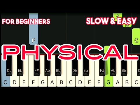 DUA LIPA - PHYSICAL | SLOW & EASY PIANO TUTORIAL