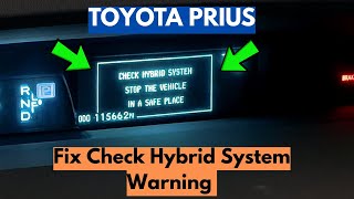 How To Fix "Check Hybrid System" Warning In Toyota Prius