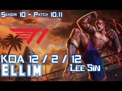 T1 Ellim LEE SIN vs NIDALEE Jungle - Patch 10.11 KR Ranked