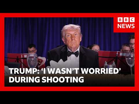 Trump says he 'wasn't worried' during shooting, with suspect due to appear in court | BBC News