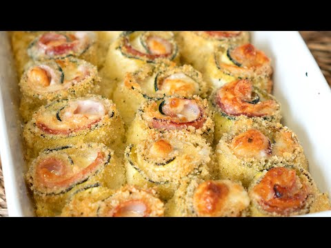 Rollitos de Calabacín Rellenos de Jamón y Queso ¡Fáciles y Deliciosos!