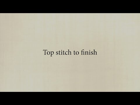 Artisan Apron - Hints And Tips - Top Stitch To Finish