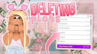 deleting my bloxburg plots ❌🏚 (never before seen plots!) | see shell