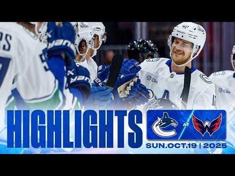 Game in 10 | Vancouver Canucks at Washington Capitals Highlights (Oct 19, 2025)